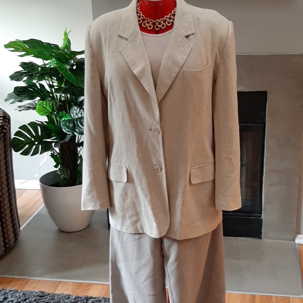Laura Scott Linen Boyfriend Blazer - Tall